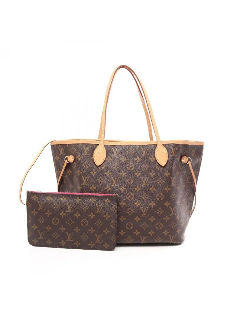 Louis Vuitton Tote Bag Neverfull MM Pivoine Canvas Leather